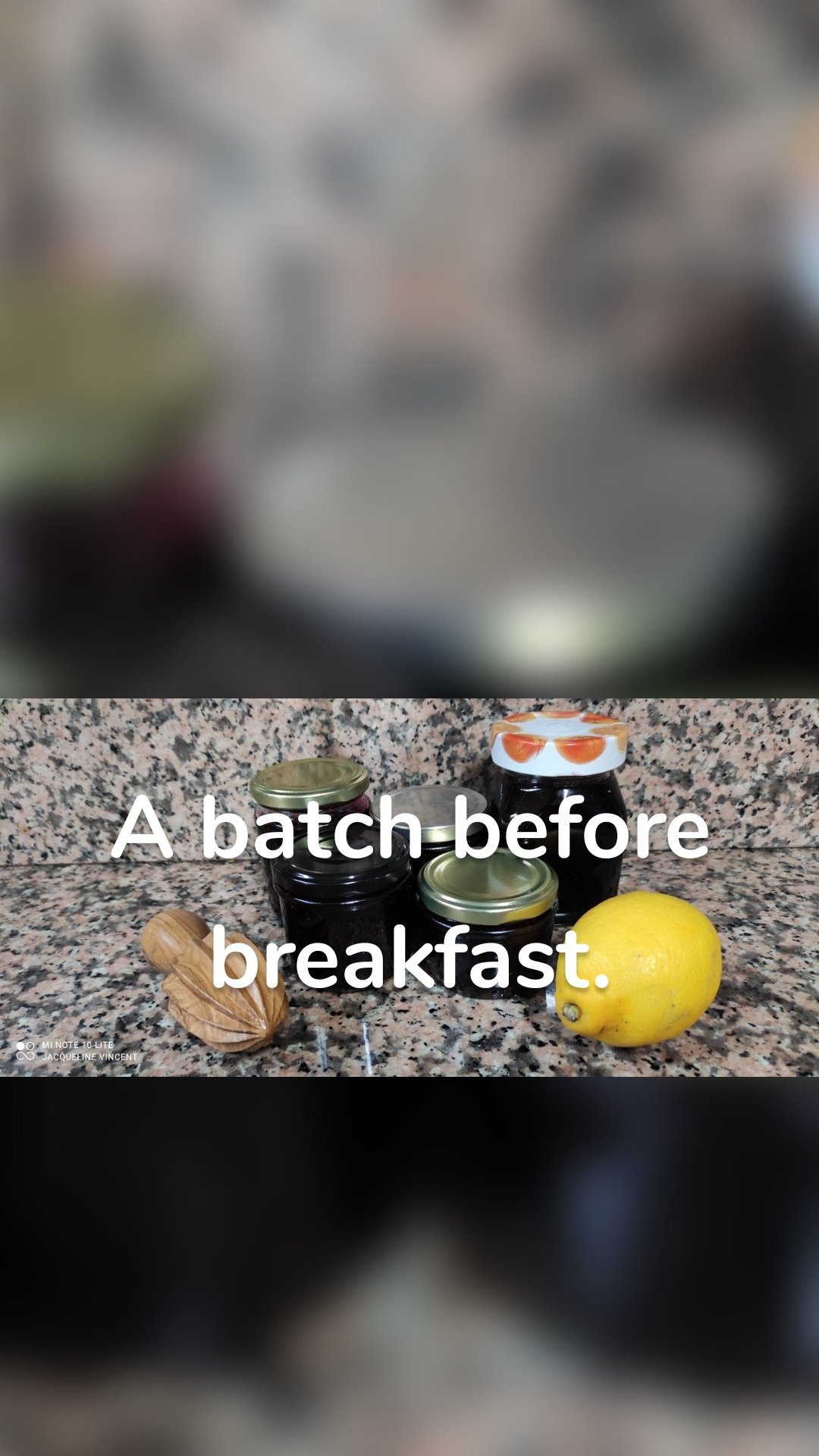 A batch before breakfast.